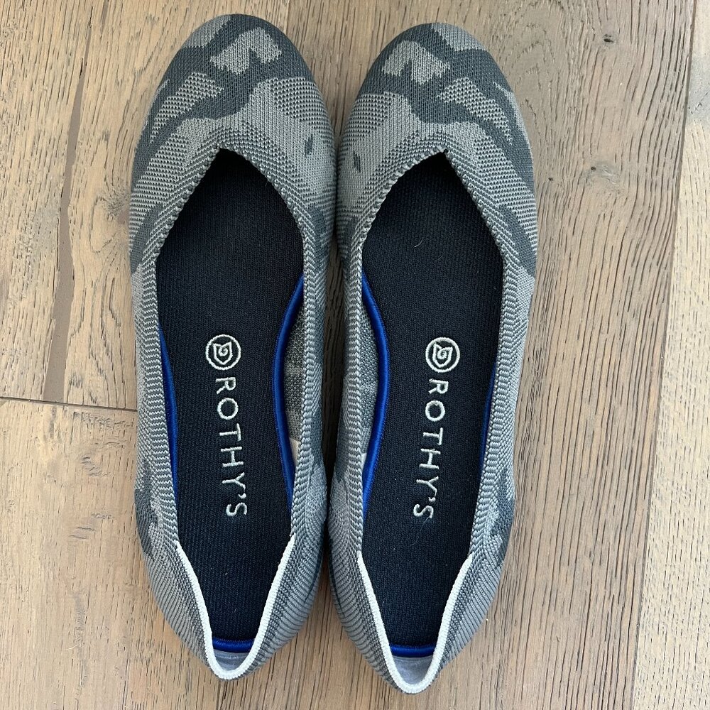 Rothy's 'The Flat' Gray Camouflage flat